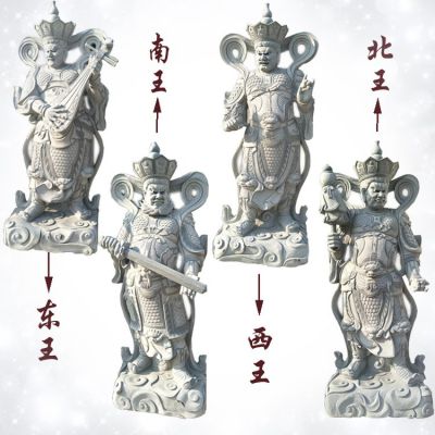大理石石雕寺庙供奉佛像四大天王雕塑